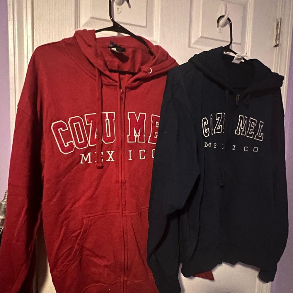 Cozumel sweat jackets and long sleeve shirt